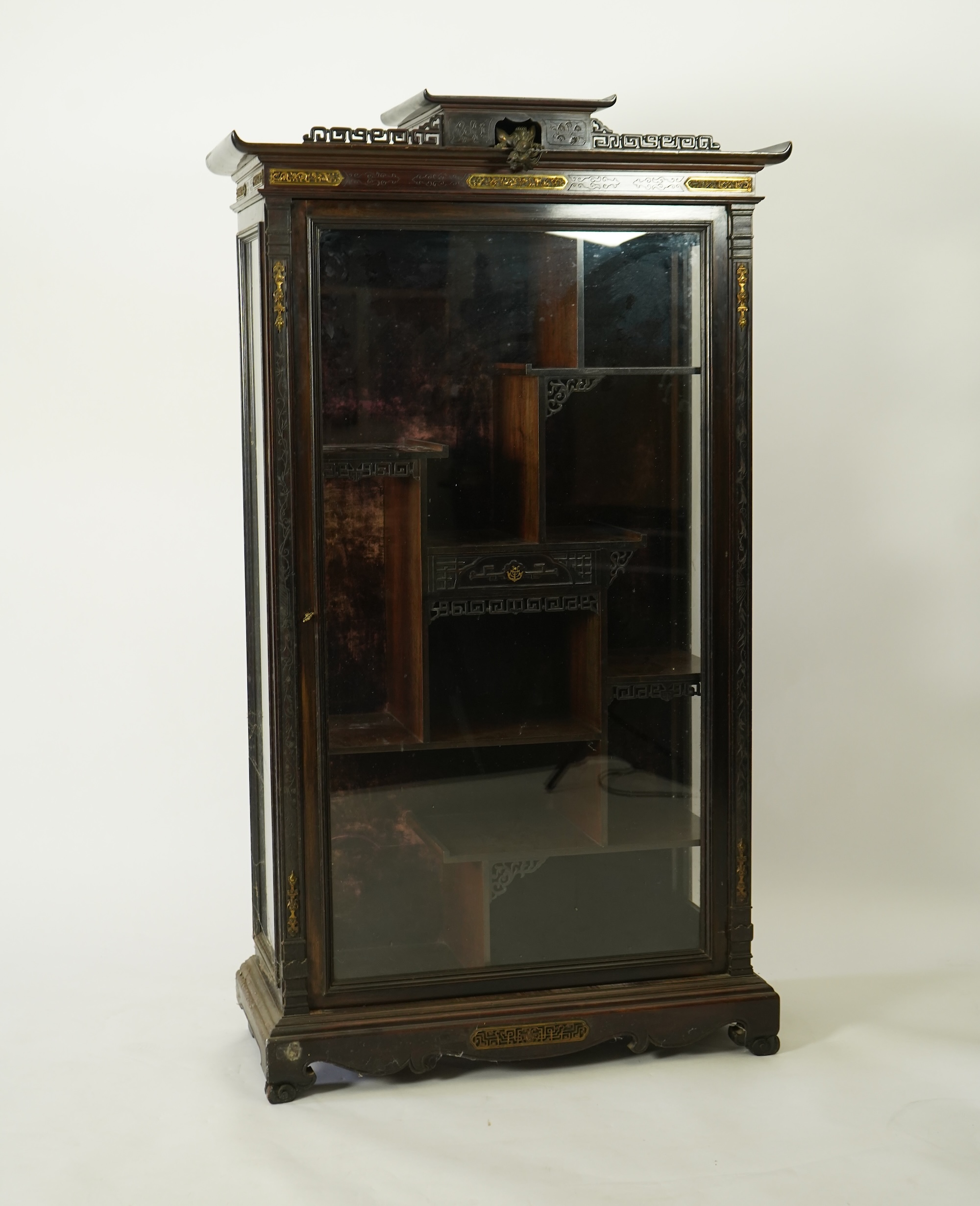 Gabriel Viardot (French, 1830-1906), a French Aesthetic movement mahogany and ormolu mounted cabinet